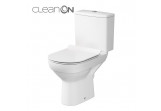 Kompakt WC Cersanit City CleanOn, 67x37,5cm, раковина bezkołnierzowa, сидение slim duroplastowa с микролифтом, перелив горизонтальный, doprowadzenie wody od dołu, белый