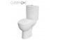 Kompakt WC Cersanit Parva, 59,5x36cm, сидение duroplastowa с микролифтом, перелив вертикальный, doprowadzenie wody od boku, белый