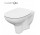 Раковина zawieszana Cersanit Arteco CleanOn, bezkołnierzowa, штанга закруглённая, 52,8x35,5cm, polipropylenowa крышка с микролифтом, белая