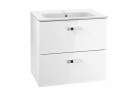 Набор для ванны 80 Roca Victoria Basic (раковина 80x45cm + шкафчик под раковину 78,5x56,5x45 cm с 2 ящиками) - белый