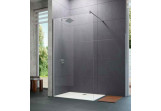 Стенка walk-in Huppe Design Pure, 1100mm, стекло 6mm, stabilizator skośny, Anti-Plaque, профиль серебряный матовый