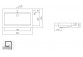 Накладная раковина Alape R-Series, прямоугольная, 585x405mm, z переливом, отверстие под смеситель, антибактериальная, AB.R585H.2, белая