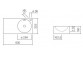 Раковина подвесная Alape Scopio IC-Series, прямоугольная, 600x325mm, z переливом, отверстие под смеситель, полка с правой, WT.IC600H.L, белая