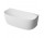 Ванна пристенная Omnires Valencia Marble+, 158x77cm, белый глянец