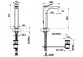 Смеситель для раковины Gessi Rilievo, напольный, высота 297mm, клапан automatyczny, хром