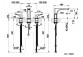 Смеситель для раковины Gessi Rilievo, напольный, на 3 отверстия, клапан automatyczny, хром