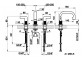 Смеситель для раковины на 3 отверстия Gessi Inciso, напольный, высота 145mm, клапан automatyczny, хром