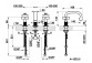 Смеситель для раковины на 3 отверстия Gessi Inciso, напольный, высота 145mm, клапан automatyczny, хром