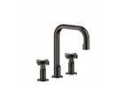 Смеситель для раковины на 3 отверстия Gessi Inciso, напольный, высота 240mm, без пробки, uchwyty krzyżowe, хром