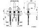 Смеситель для раковины на 3 отверстия Gessi Inciso, напольный, высота 145mm, клапан automatyczny, uchwyty krzyżowe, хром