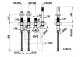 Смеситель для ванны на 4 отверстия Gessi Inciso, монтаж na półce, душевой набор, do przelewu z funkcją napełniania, хром