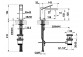 Смеситель для раковины Gessi Rettangolo K, напольный, высота 154mm, клапан automatyczny, хром