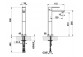 Смеситель для раковины Gessi Rettengolo, напольный, высота 296mm, без пробки, хром
