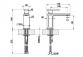 Смеситель для раковины Gessi Eleganza, напольный, высота 149mm, клапан automatyczny, хром