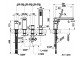 Смеситель для ванны на 3 отверстия Gessi Eleganza, напольный, душевой набор, do przelewu z funkcją napełniania, хром