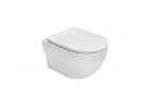 Раковина подвесная WC Roca Meridian Rimless Compacto, 48x36cm, bez kołnierza, с сидением slim wolnoopadającą, белая