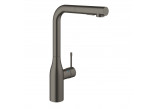 Смеситель для мойки Grohe Essence, высота 348mm, выдвижной излив, 2 strumienie, brushed hard graphite