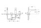 Смеситель ванна/душ на 4 отверстия Roca Insignia, излив 223mm, с душевым набором, хром