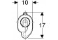 Сифон для писсуара Geberit, перелив горизонтальный, 1 l
