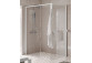 Перегородка для душа Walk-In Novellini Kaudra HF, 154cm, с полкой, profil чёрный мат.