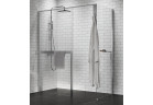 Душевая кабина Walk-In Novellini Kaudra H+H Frame, 160x75cm, вариант левосторонний, с вешалкой для полотенца, profil хром