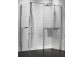 Перегородка для душа Walk-In Novellini Kaudra HF, 154cm, с полкой, profil чёрный мат.