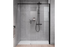 Перегородка для душа Walk-In для ниши Novellini Kaudra HN Frame, 150x200cm, вариант правосторонний, profil чёрный мат.