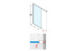 Душевая кабина Walk-In Novellini Kaudra H+H Frame, 180x100cm, вариант левосторонний, с полкой, profil чёрный мат.