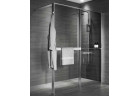 Перегородка для душа Walk-In Novellini Kaudra HWZ2 Frame, 220x200cm, вариант правосторонний, с вешалкой для полотенца i półką, профиль серебряный