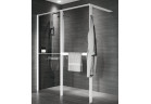 Перегородка для душа Walk-In Novellini Kaudra HWZ2 Frame, 220x200cm, вариант левосторонний, с вешалкой для полотенца i półką, profil чёрный мат.