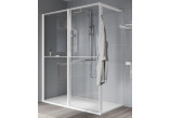 Перегородка для душа Walk-In Novellini Kaudra HWZ2 Frame, 180x200cm, вариант правосторонний, с вешалкой для полотенца i półką, профиль белый мат.