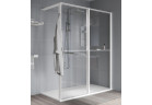 Перегородка для душа Walk-In Novellini Kaudra HWL Frame, 220x200cm, вариант правосторонний, z 2 półkami, профиль белый мат.