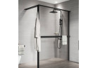 Перегородка для душа Walk-In Novellini Kaudra HWS, 110x200cm, вариант правосторонний, с вешалкой для полотенца, профиль белый мат.