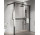 Перегородка для душа Walk-In Novellini Kaudra HWS, 110x200cm, вариант правосторонний, с вешалкой для полотенца, profil чёрный мат.