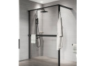 Перегородка для душа Walk-In Novellini Kaudra HWS, 120x200cm, вариант левосторонний, с вешалкой для полотенца, профиль белый мат.