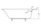 Ванна прямоугольная Besco Intrica Slim, 150x75cm, акриловая, белая