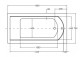 Ванна прямоугольная Besco Intrica Slim, 150x75cm, акриловая, белая