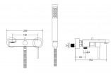 Смеситель для раковины Besco Decco, скрытая, излив 180mm, хром