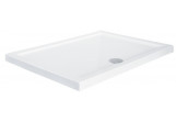 Поддон прямоугольный Besco Alpina Slimline, 100x80cm, акриловый, белый