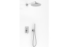 Душевой гарнитур Kohlman Axis, скрытый, круглая верхний душ 35cm, 2 выходы wody, хром