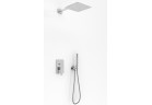 Душевой гарнитур Kohlman Axis, скрытый, квадратная верхний душ 30cm, 2 выходы wody, хром