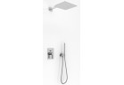 Душевой гарнитур Kohlman Dexame, скрытый, квадратная верхний душ 20cm, 2 выходы wody, хром