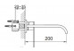 Смеситель для раковины Kohlman Nexen, скрытая, на 2 отверстия, излив 200mm, хром