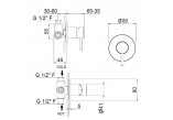 Переключатель скрытый Vema Maira, 3 выходы wody, 100mm, хром