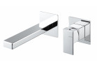 Смеситель для раковины Vema Lys, скрытая, на 2 отверстия, излив 172mm, клапан klik-klak, хром