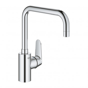 Смеситель для мойки Grohe Eurodisc Cosmopolitan, напольный, высота 306mm, obrotowa излив, хром