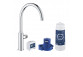 Набор startowy Grohe Blue Pure со смесителем kuchenną Eurosmart в форме C, filtrowanie wody, obracana излив, хром