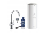 Набор startowy Grohe Blue Pure со смесителем kuchenną Eurosmart в форме C, filtrowanie wody, obracana излив, хром