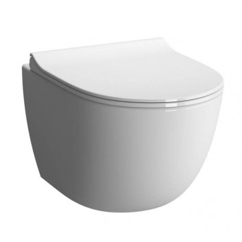 Раковина WC подвесная Vitra Sento, 54x36,6cm, bezrantowa, белая