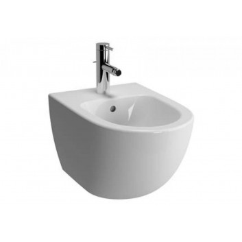 Bidet подвесной Vitra Metropole, 56x36cm, z переливом, отверстие под смеситель, белый